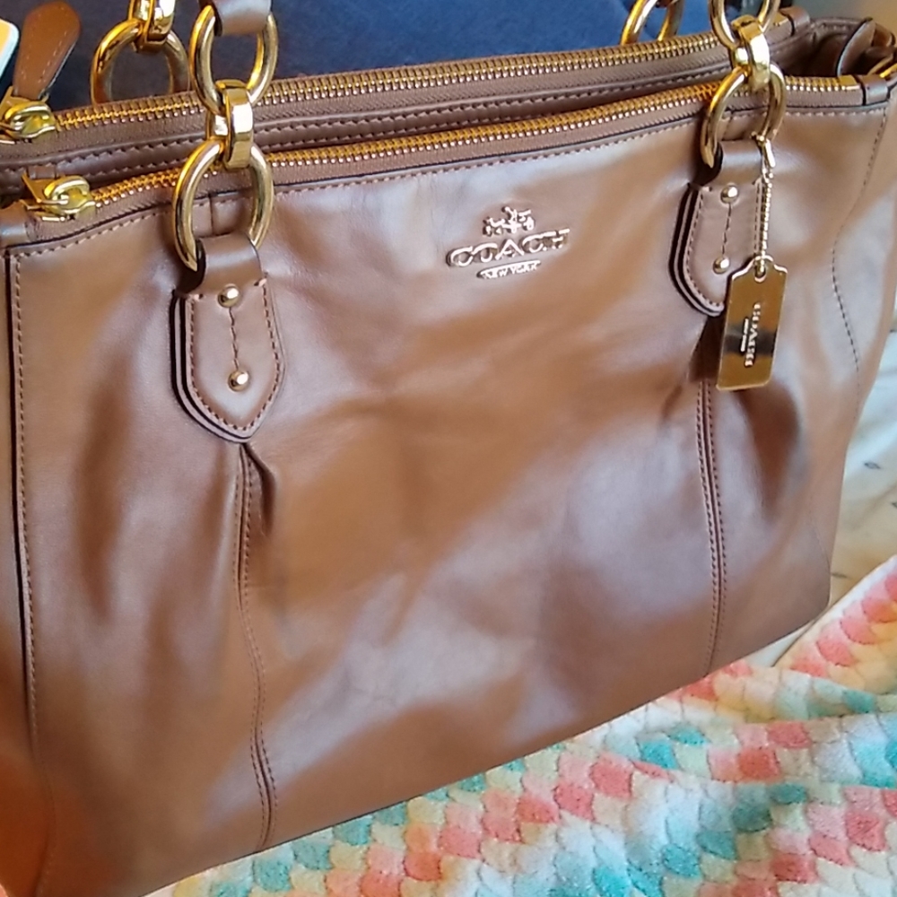 Brown coach bag